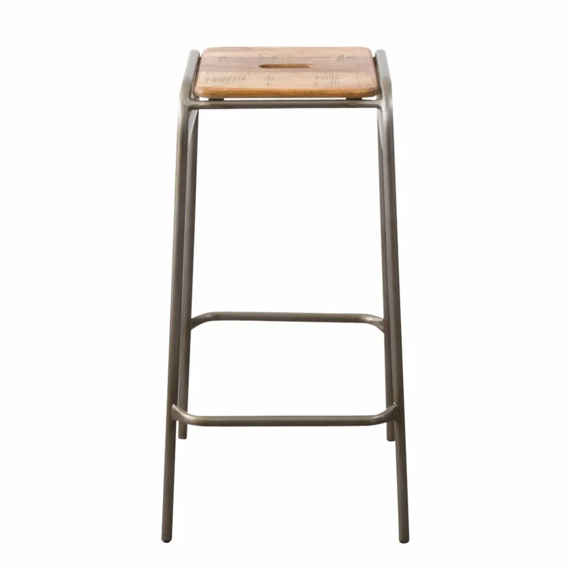 Made in Meubles Tabouret De Bar<Tabouret de bar écolier bois et métal 77cm Marcus