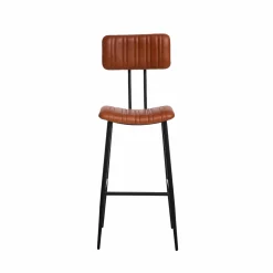 Made in Meubles Tabouret De Bar<Tabouret de bar en cuir marron Carl