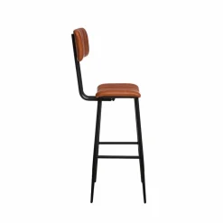 Made in Meubles Tabouret De Bar<Tabouret de bar en cuir marron Carl