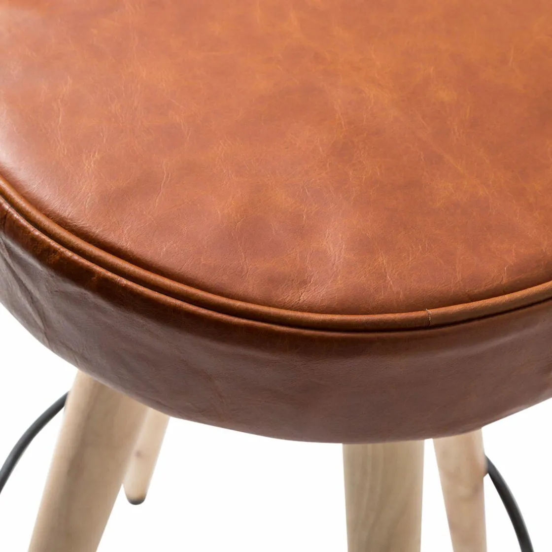 Made in Meubles Tabouret De Bar<Tabouret de bar en cuir marron Jocelin
