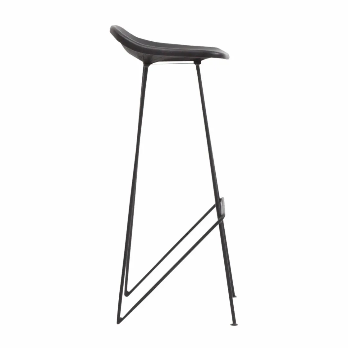 Made in Meubles Tabouret De Bar<Tabouret de bar en cuir noir Archi