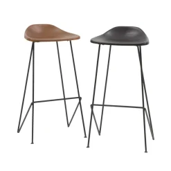Made in Meubles Tabouret De Bar<Tabouret de bar en cuir noir Archi
