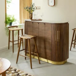 Made in Meubles Tabouret De Bar<Tabouret de bar en manguier Suzanna