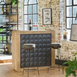 Made in Meubles Tabouret De Bar<Tabouret de bar en métal 1 place Grey