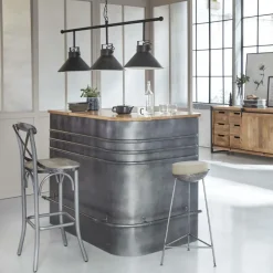 Made in Meubles Tabouret De Bar<Tabouret de bar en métal 1 place Grey