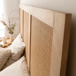 Made in Meubles Tête De Lit<Tête de lit en bois de manguier et cannage Noémia