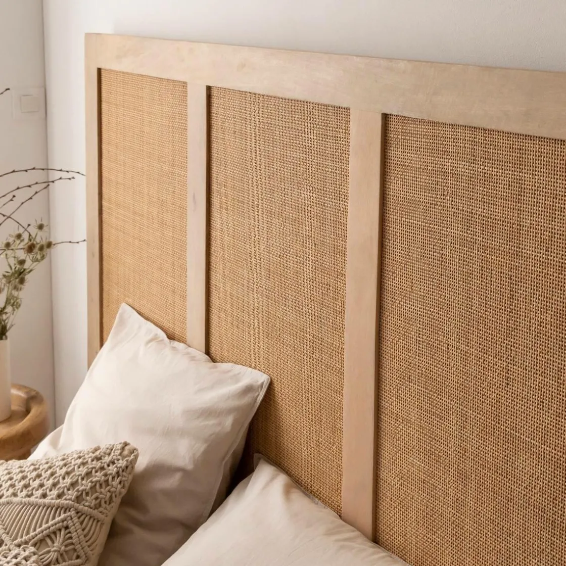 Made in Meubles Tête De Lit<Tête de lit en bois de manguier et cannage Noémia