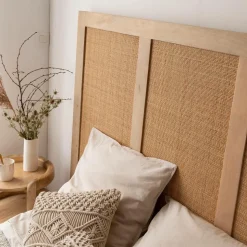Made in Meubles Tête De Lit<Tête de lit en bois de manguier et cannage Noémia