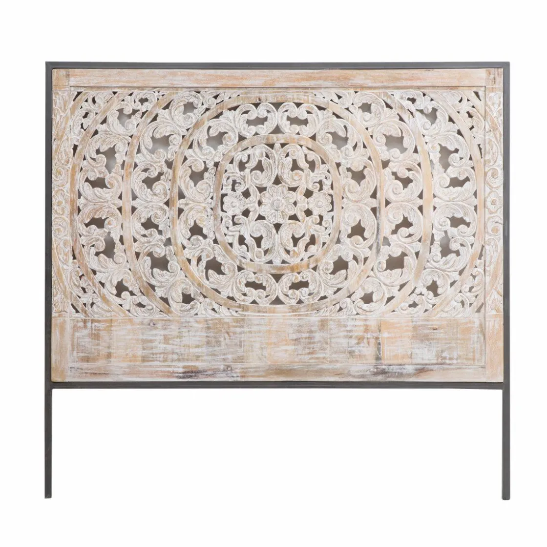 Made in Meubles Tête De Lit<Tête de lit en bois de manguier blanchi Lila