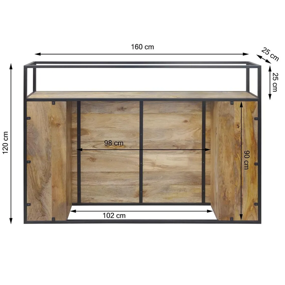 Made in Meubles Tête De Lit<Tête de lit en bois de manguier 160 cm Armelle