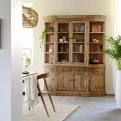 Made in Meubles Vaisselier<Vaisselier arrondi en bois recyclé Garance