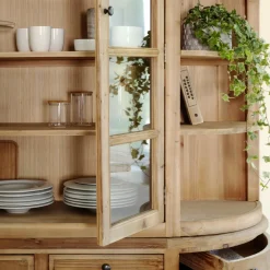 Made in Meubles Vaisselier<Vaisselier arrondi en bois recyclé Garance