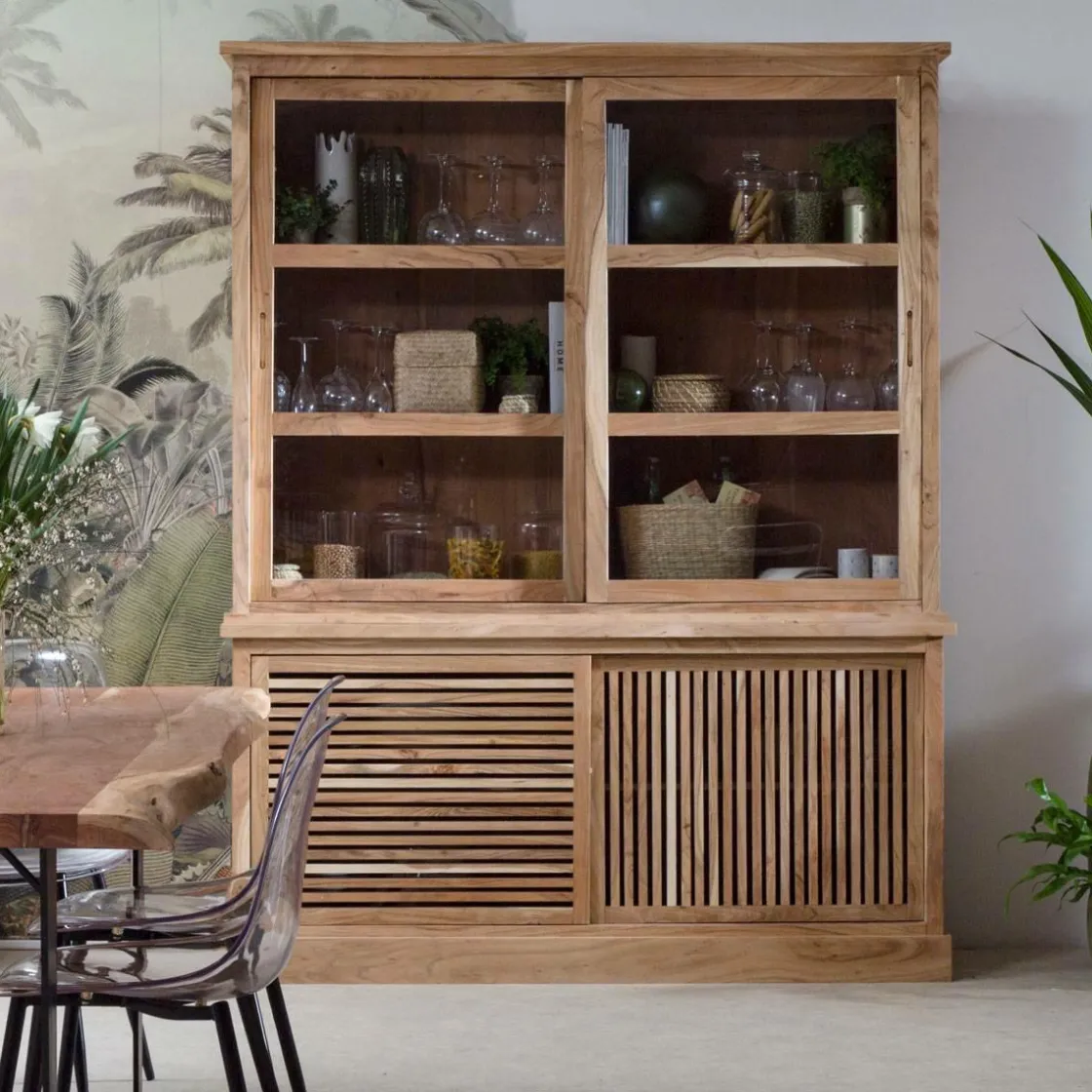 Made in Meubles Vaisselier<Vaisselier en bois d'acacia Salta