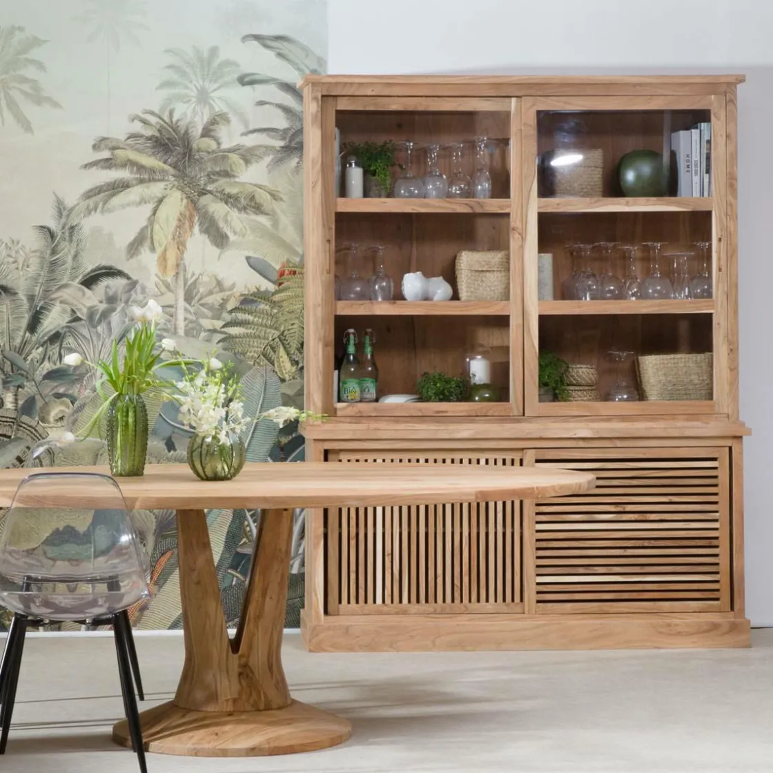 Made in Meubles Vaisselier<Vaisselier en bois d'acacia Salta