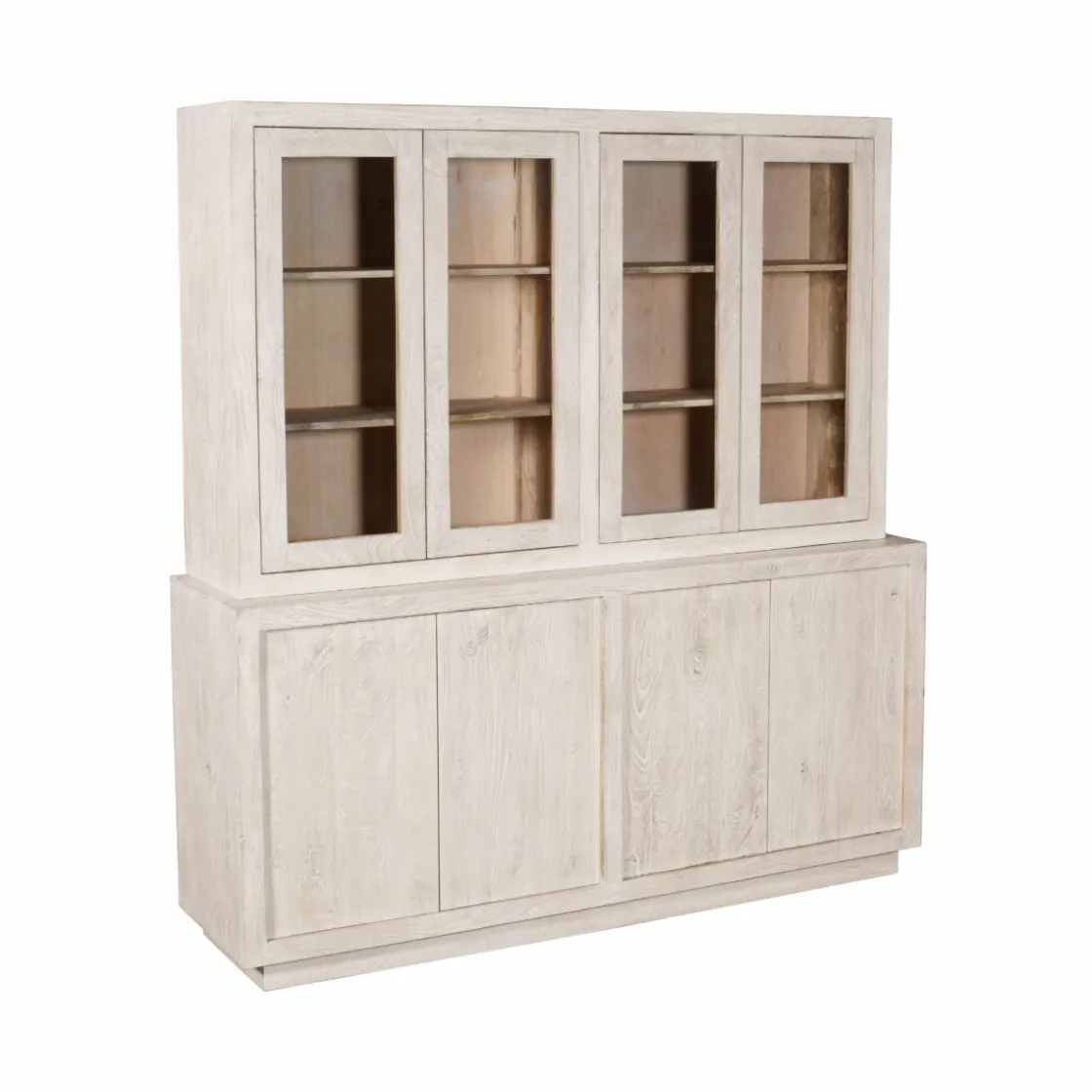 Made in Meubles Vaisselier<Vaisselier en bois de manguier blanchi Alison