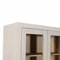 Made in Meubles Vaisselier<Vaisselier en bois de manguier blanchi Alison