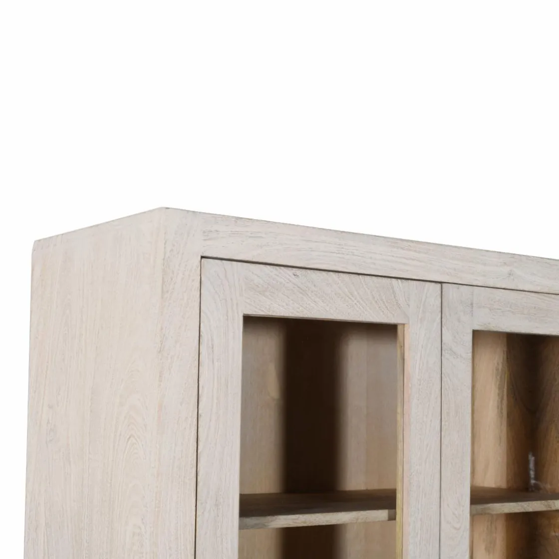 Made in Meubles Vaisselier<Vaisselier en bois de manguier blanchi Alison