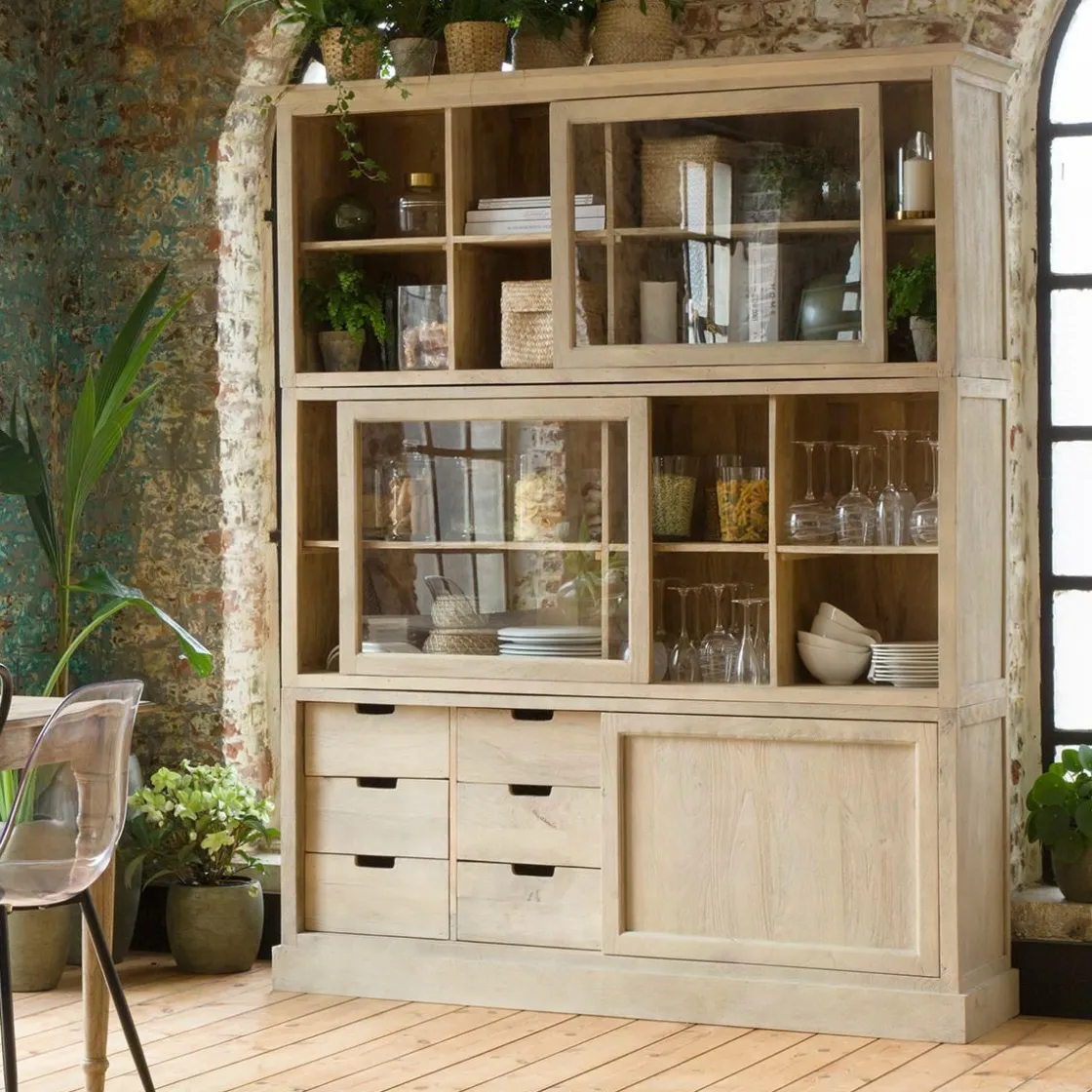 Made in Meubles Vaisselier<Vaisselier en bois de manguier Nina