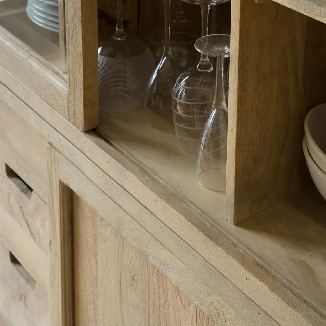 Made in Meubles Vaisselier<Vaisselier en bois de manguier Nina