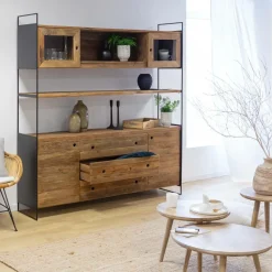 Made in Meubles Vaisselier<Vaisselier en bois recyclé 190cm Blaise