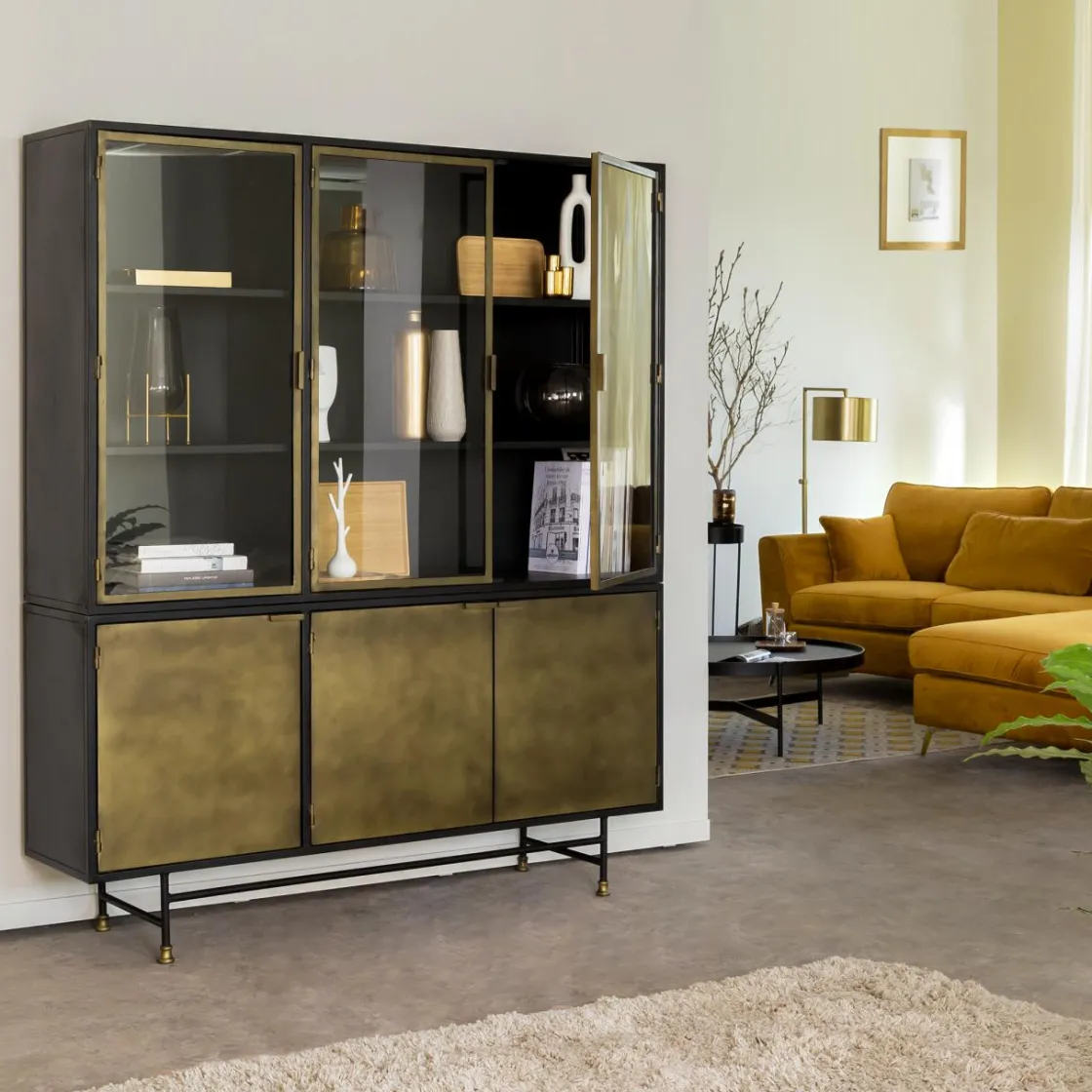 Made in Meubles Vaisselier<Vaisselier en laiton et métal Janelle