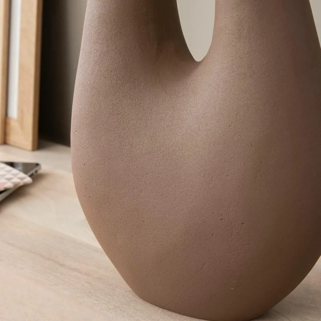 Made in Meubles Décoration<Vase marron 2 tiges en aluminium Tulipa