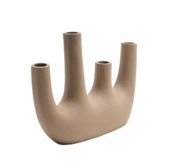 Made in Meubles Décoration<Vase marron 4 tiges en aluminium Dahlia