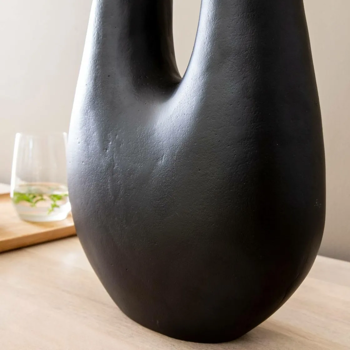 Made in Meubles Décoration<Vase noir 2 tiges en aluminium Tulipa