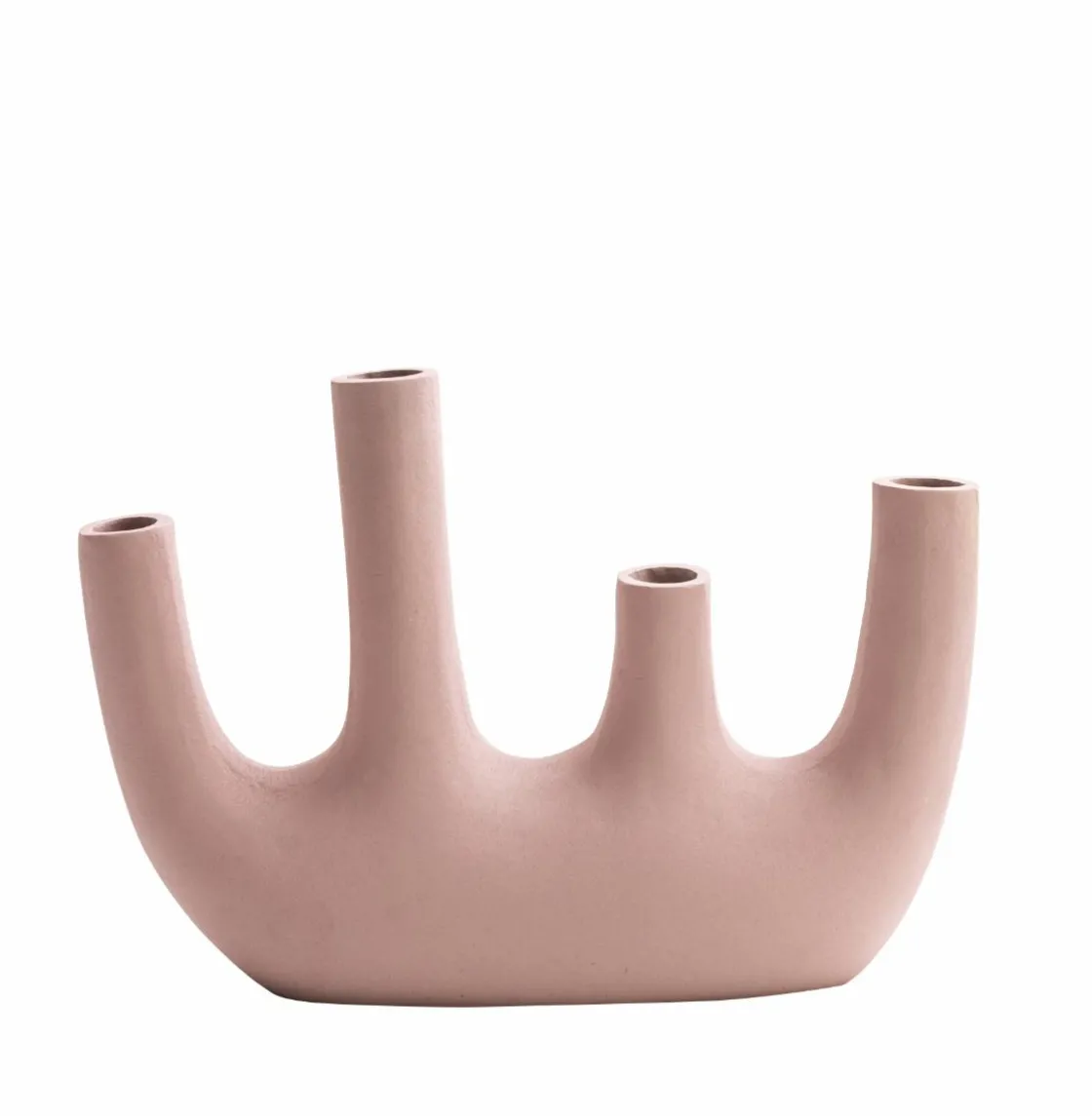 Made in Meubles Décoration<Vase rose 4 tiges en aluminium Dahlia