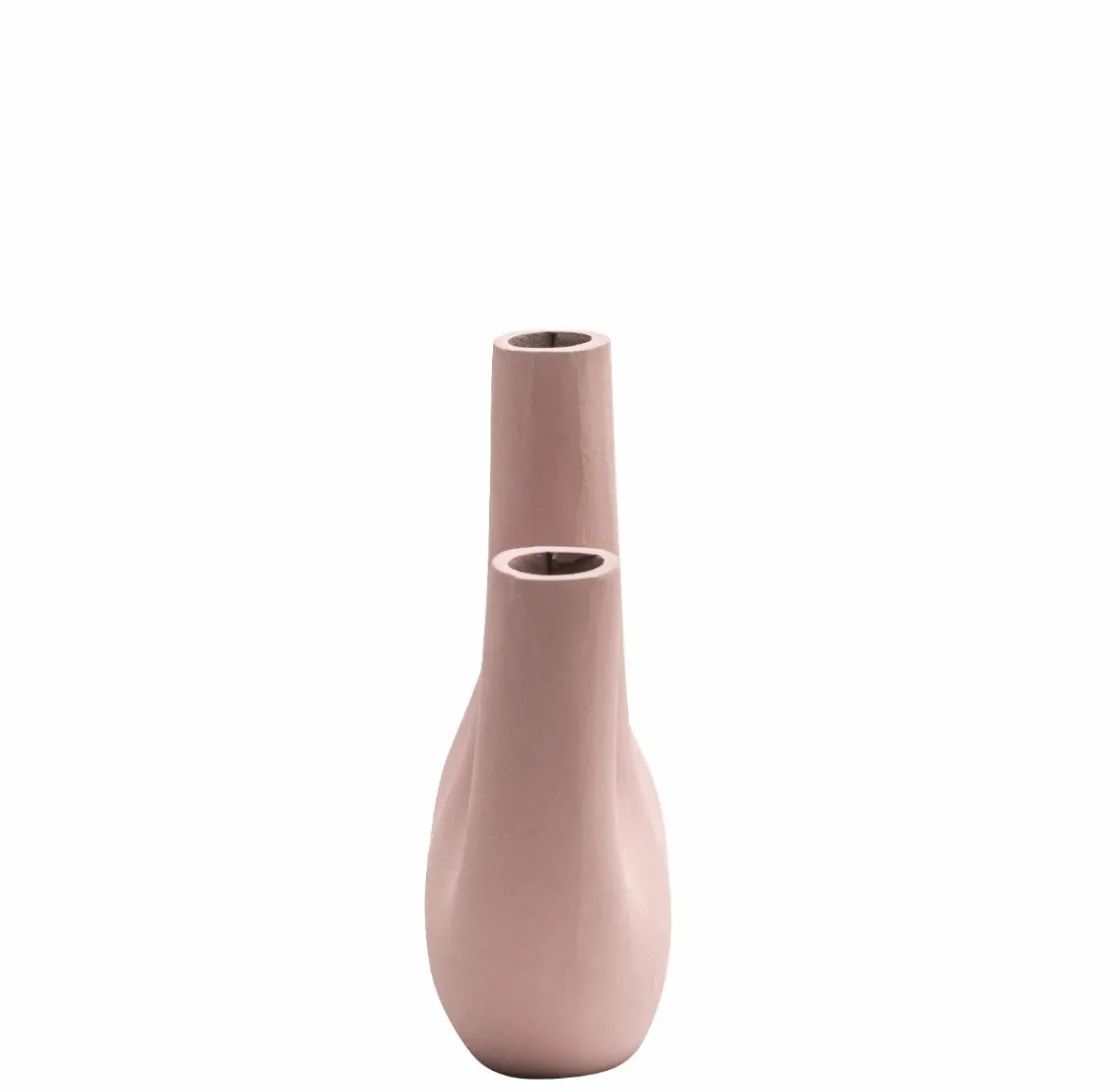 Made in Meubles Décoration<Vase rose 4 tiges en aluminium Dahlia