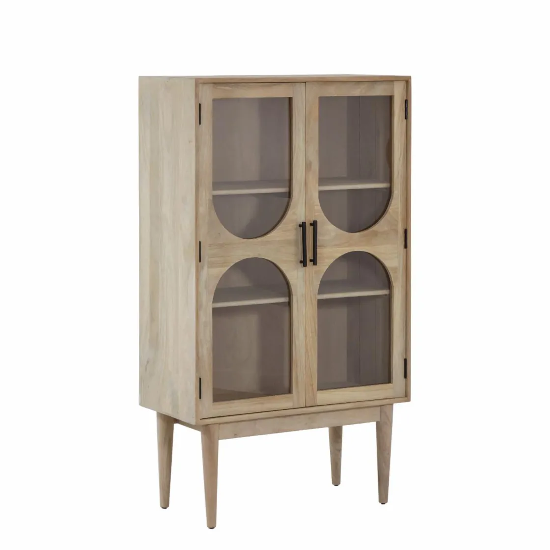 Made in Meubles Vitrine<Vitrine 2 portes en bois de manguier Lydia