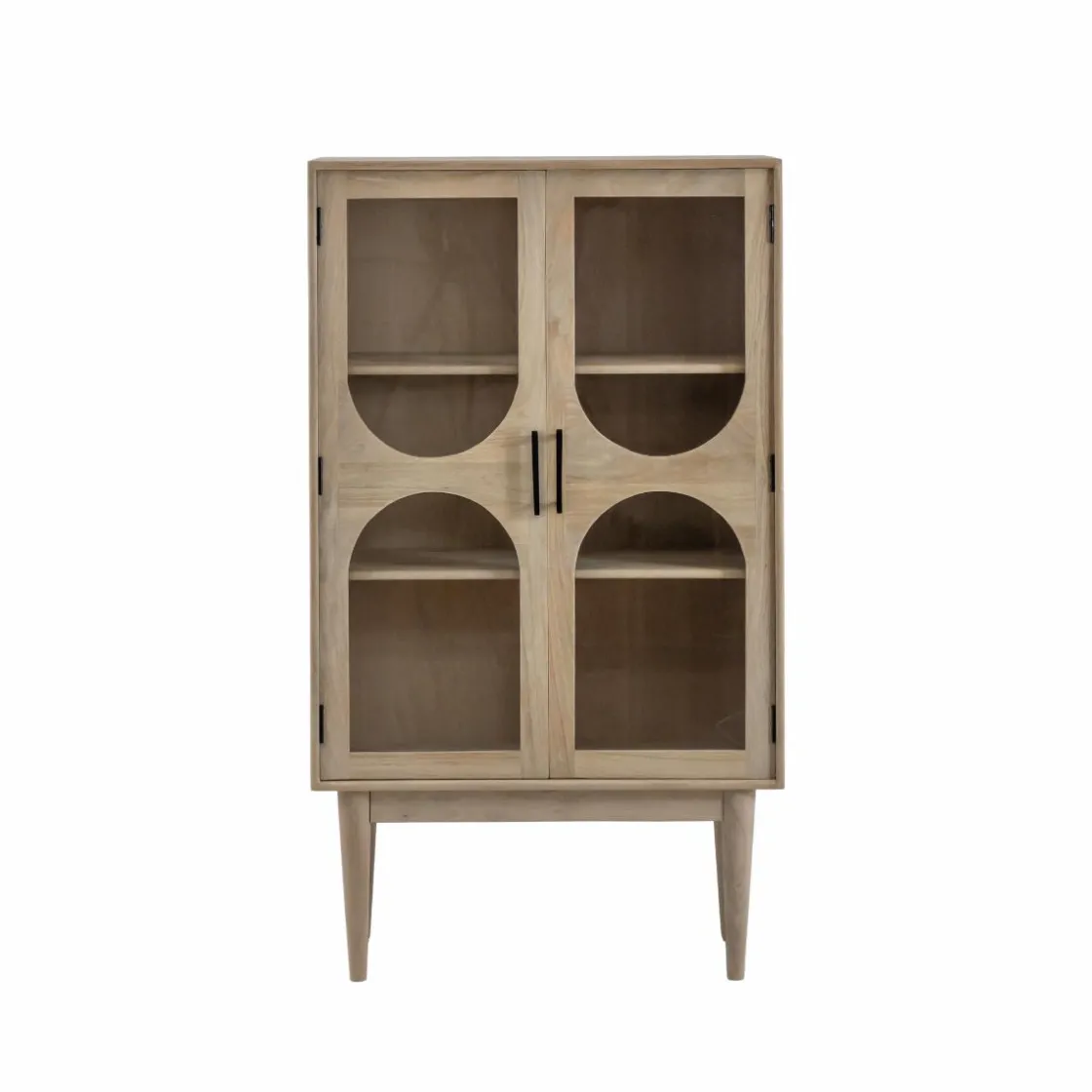 Made in Meubles Vitrine<Vitrine 2 portes en bois de manguier Lydia