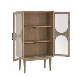 Made in Meubles Vitrine<Vitrine 2 portes en bois de manguier Lydia