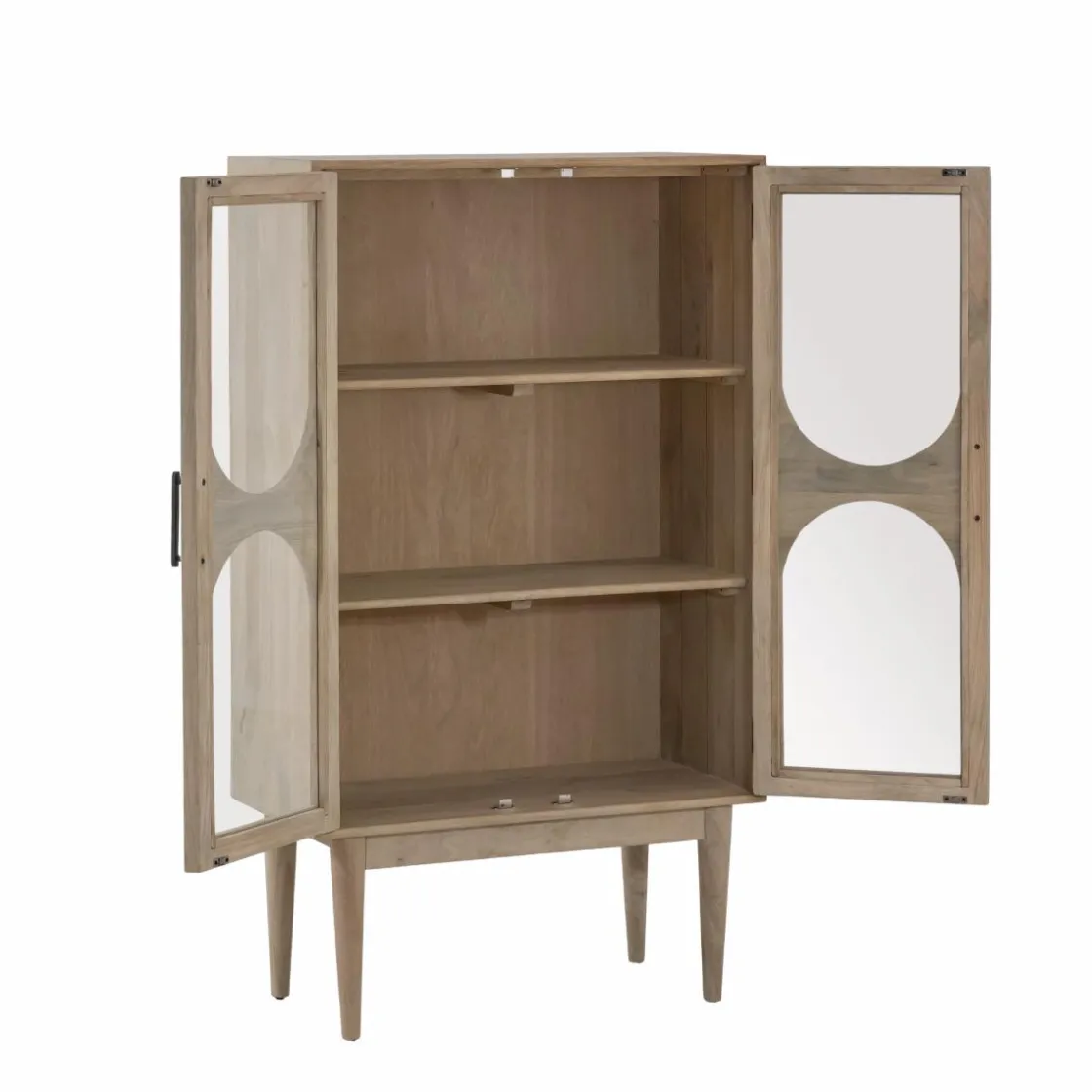 Made in Meubles Vitrine<Vitrine 2 portes en bois de manguier Lydia