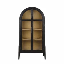 Made in Meubles Vitrine<Vitrine arrondie en bois d'orme Bruce