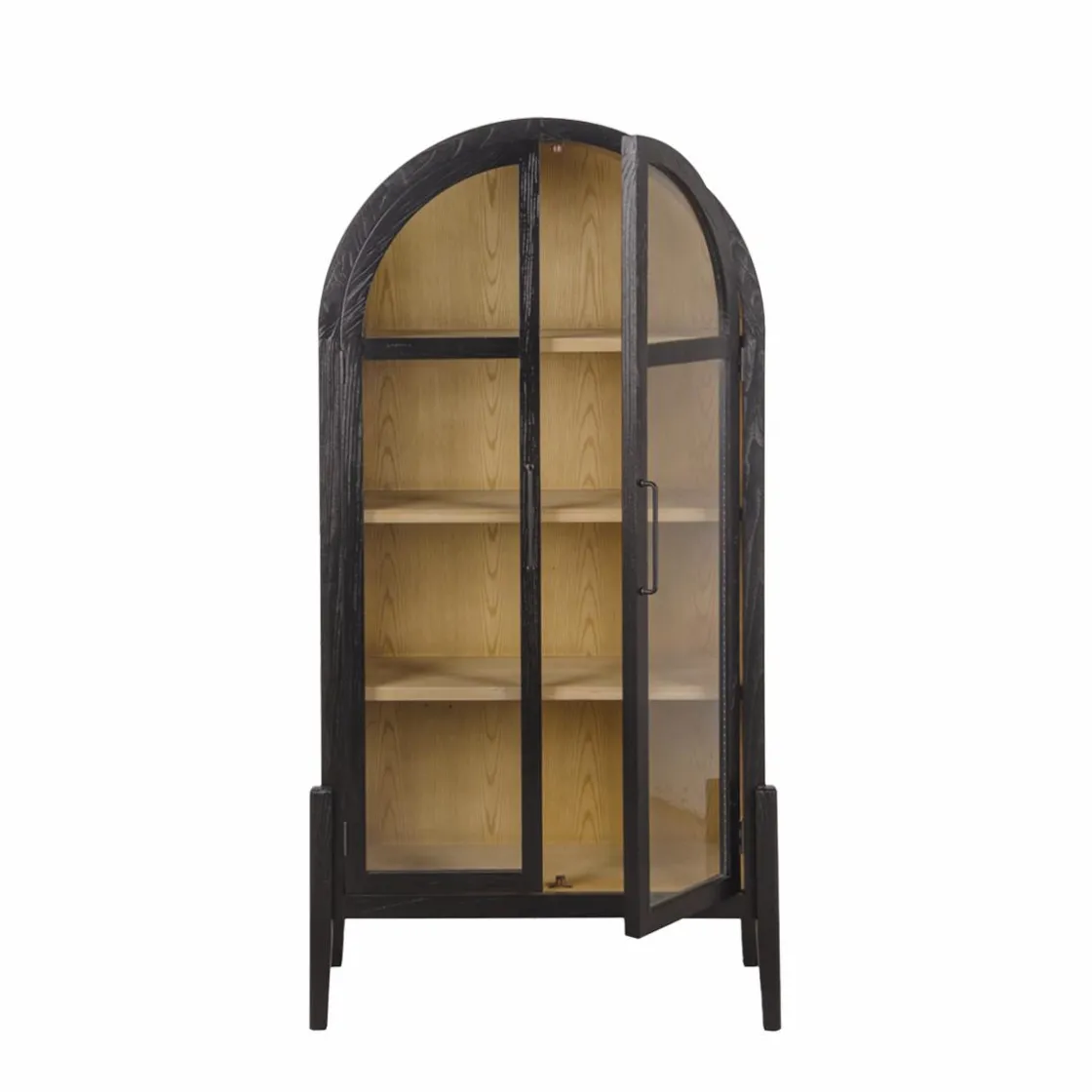 Made in Meubles Vitrine<Vitrine arrondie en bois d'orme Bruce
