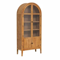 Made in Meubles Vitrine<Vitrine en bois d'acacia 4 portes Jo