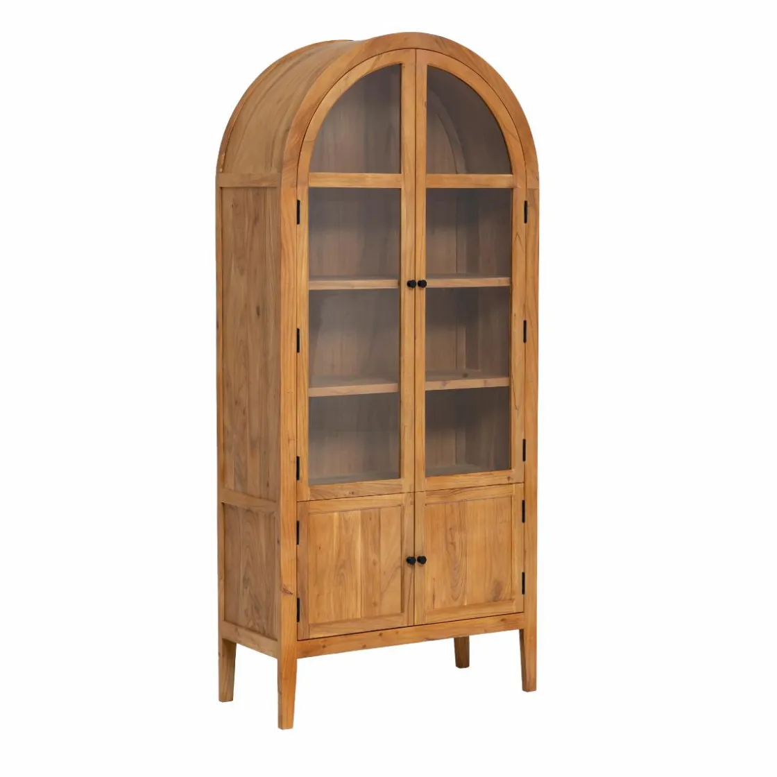 Made in Meubles Vitrine<Vitrine en bois d'acacia 4 portes Jo