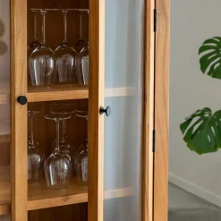 Made in Meubles Vitrine<Vitrine en bois d'acacia 4 portes Jo