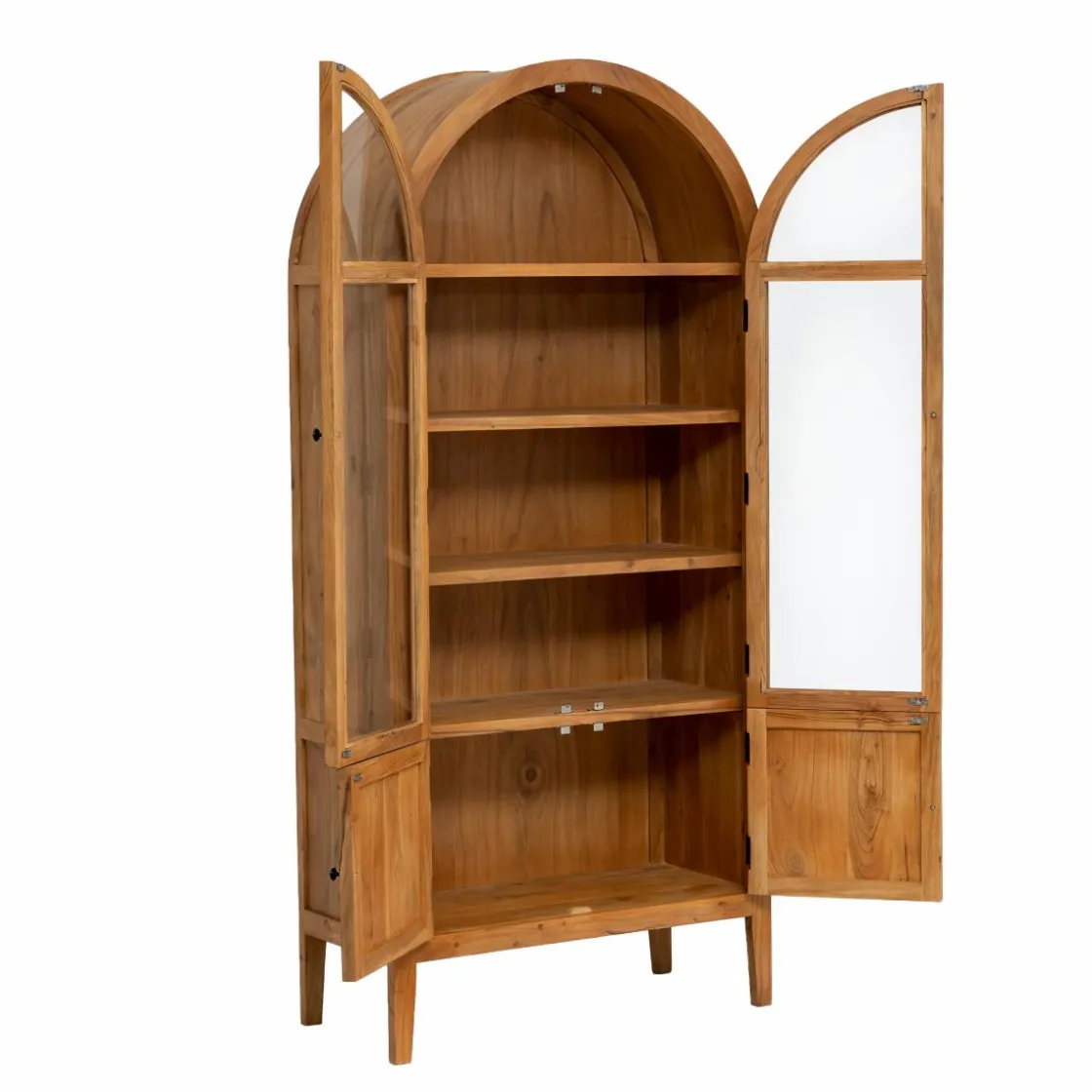 Made in Meubles Vitrine<Vitrine en bois d'acacia 4 portes Jo