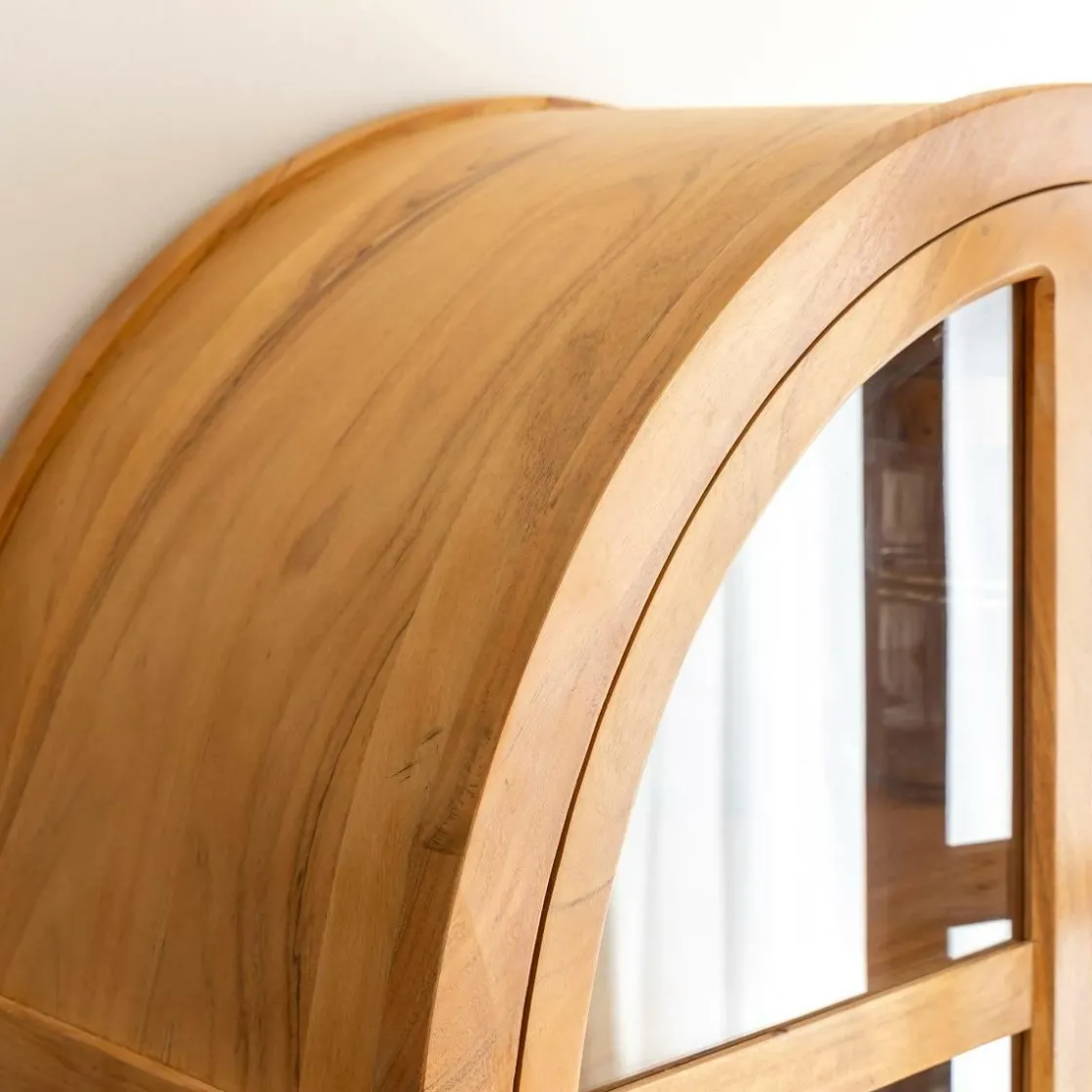 Made in Meubles Vitrine<Vitrine en bois d'acacia 4 portes Jo