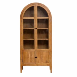 Made in Meubles Vitrine<Vitrine en bois d'acacia 4 portes Jo