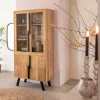 Made in Meubles Vitrine<Vitrine en bois d'acacia et métal Mano