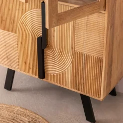 Made in Meubles Vitrine<Vitrine en bois d'acacia et métal Mano