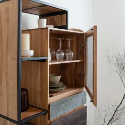 Made in Meubles Vitrine|Etagère<Vitrine en bois d'acacia Ernest