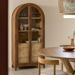 Made in Meubles Vitrine<Vitrine en bois d'acacia Néven