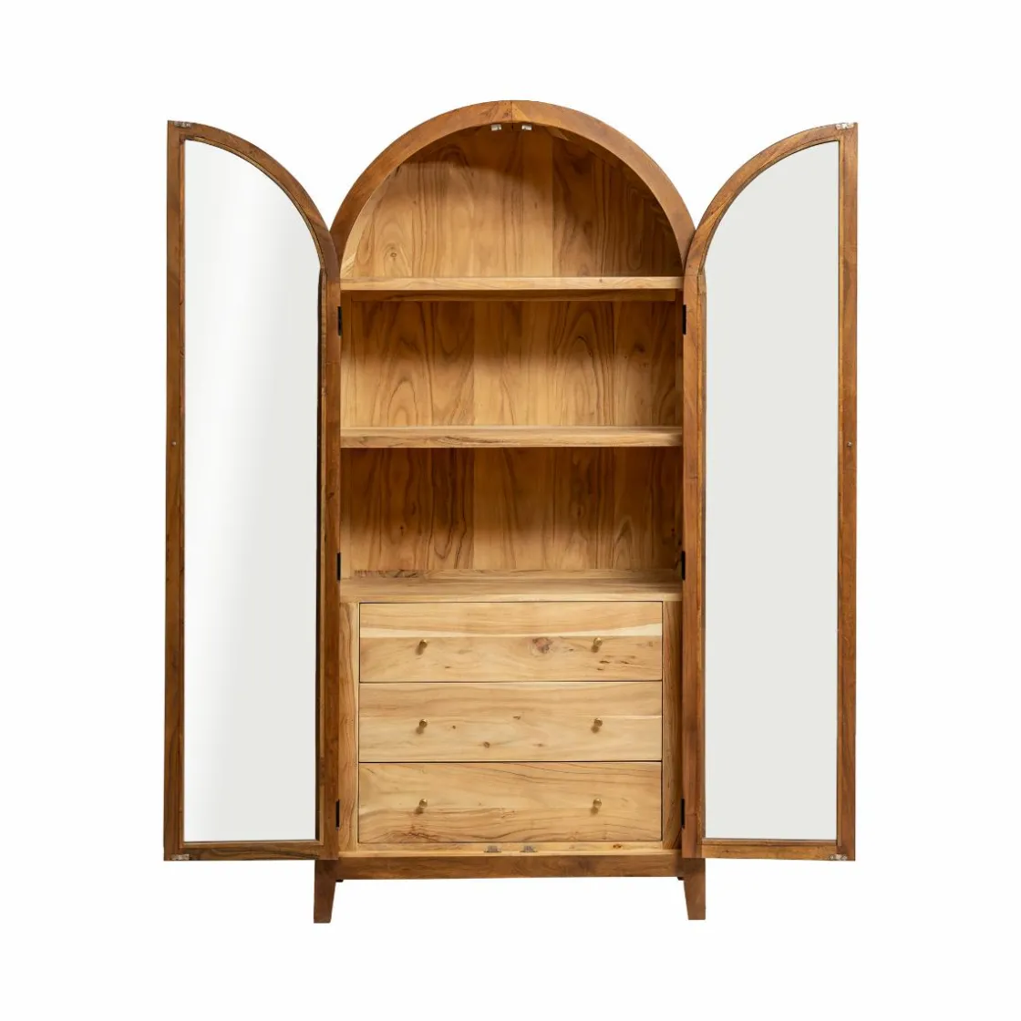 Made in Meubles Vitrine<Vitrine en bois d'acacia Néven