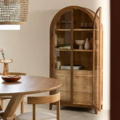 Made in Meubles Vitrine<Vitrine en bois d'acacia Néven