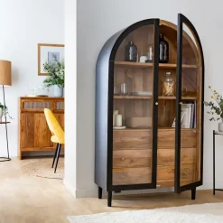 Made in Meubles Vitrine<Vitrine en bois de manguier Paulo