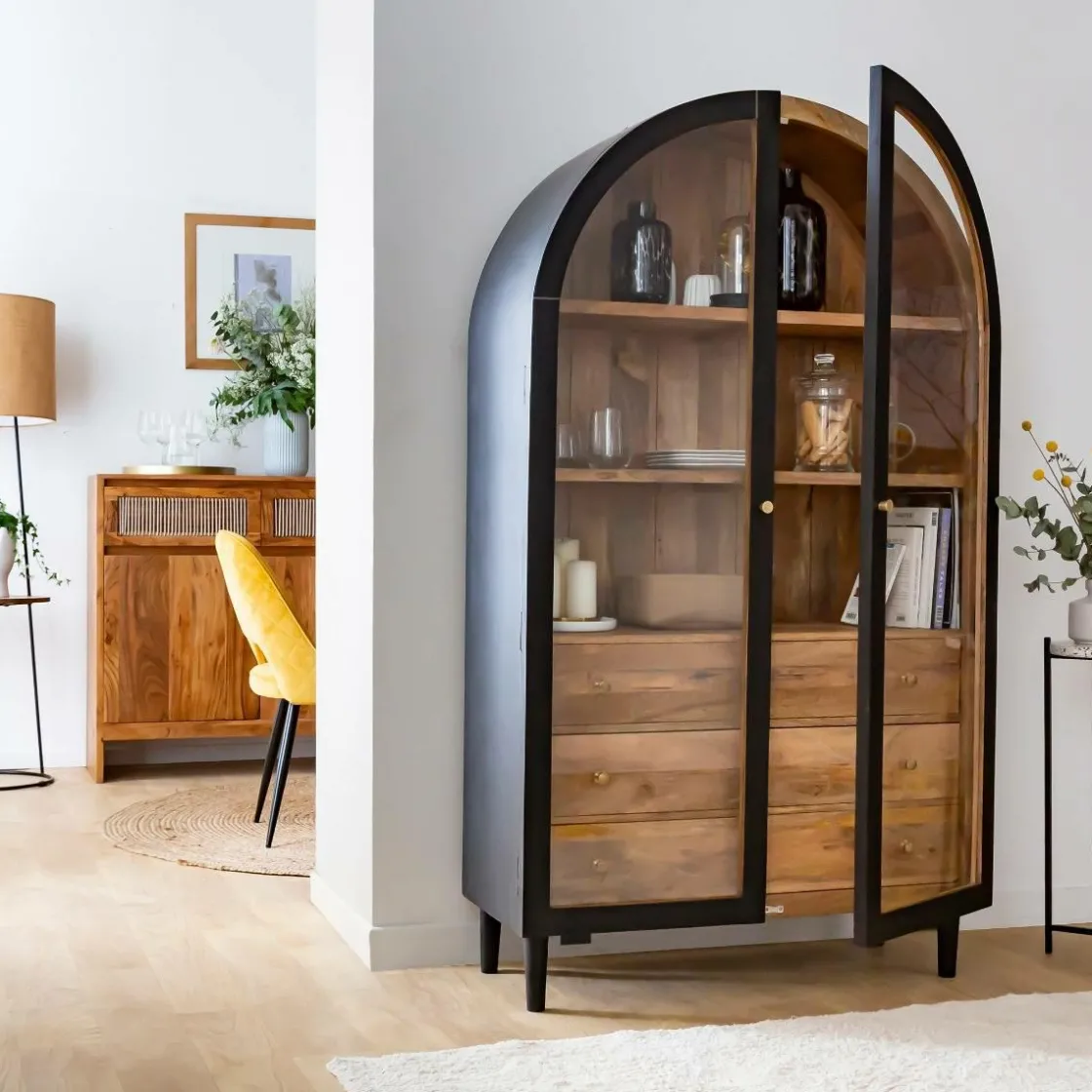 Made in Meubles Vitrine<Vitrine en bois de manguier Paulo